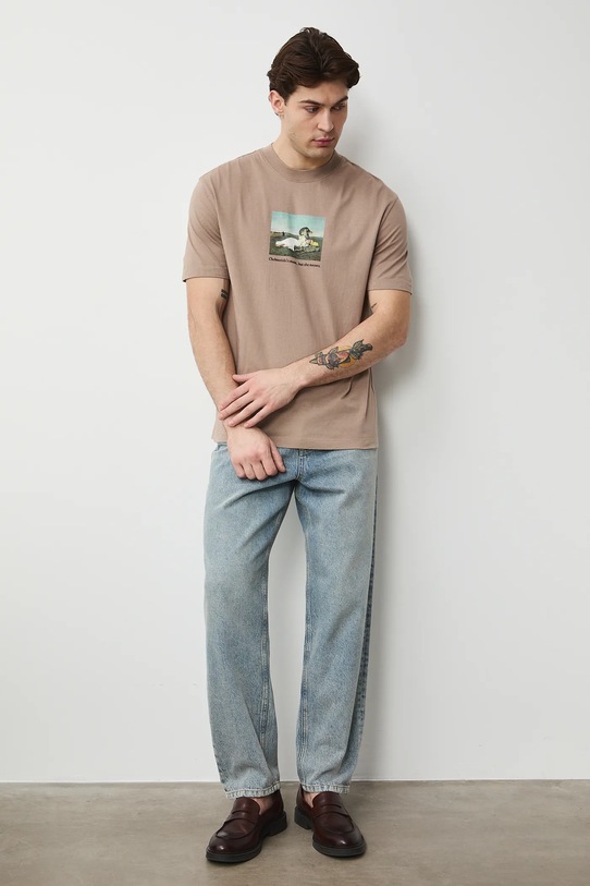Medicine t-shirt bawełniany RS26-TSM353 beżowy RS26