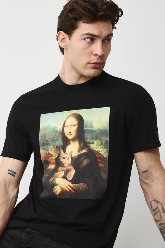 Medicine t-shirt bawełniany czarny RS26-TSM354