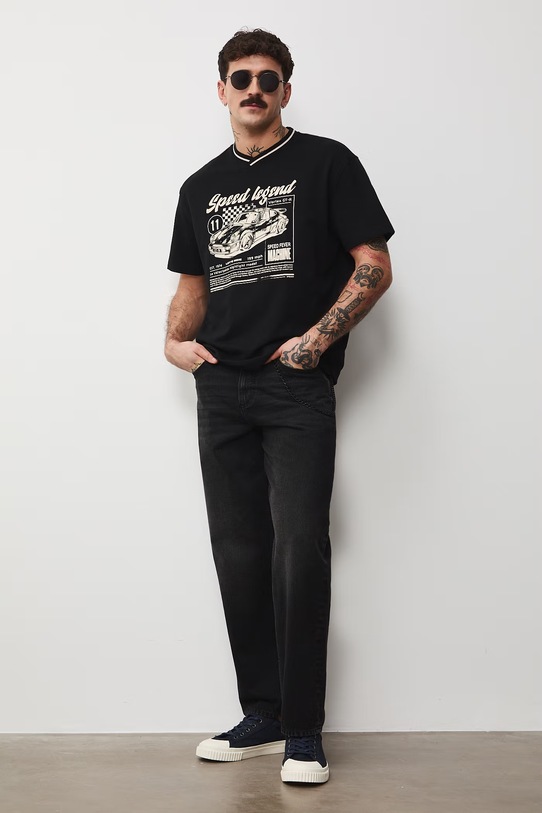 Medicine t-shirt bawełniany RS26-TSM400 czarny RS26