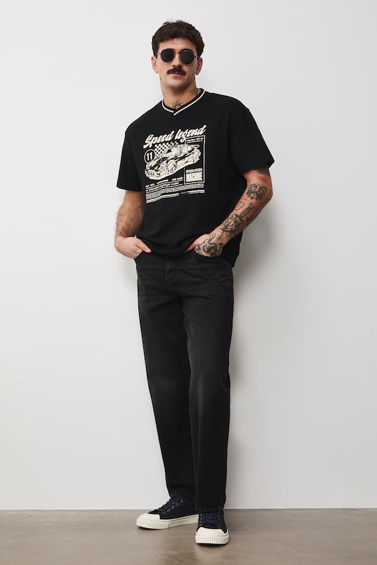 Medicine t-shirt bawełniany RS26-TSM400 czarny RS26