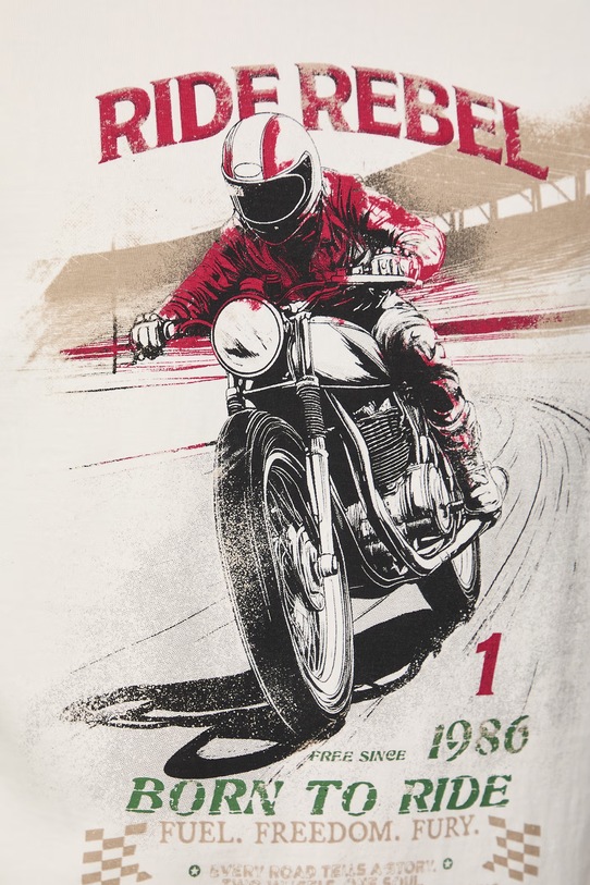 Medicine t-shirt męski bawełniany RS26-TSM401 beżowy