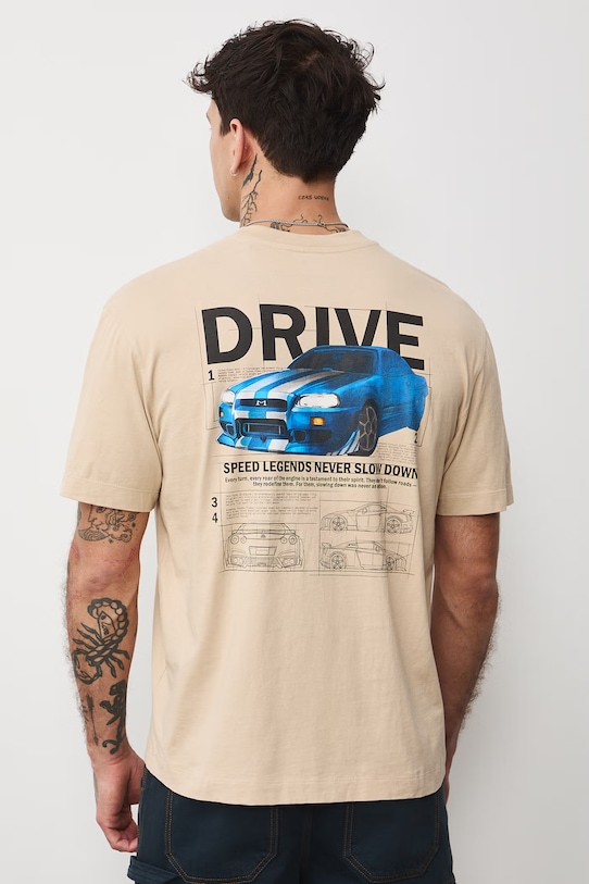 Odzież Medicine t-shirt bawełniany RS26-TSM403 beżowy