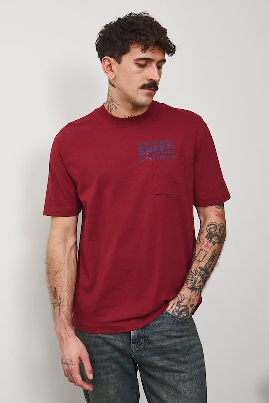 Odzież Medicine t-shirt bawełniany RS26-TSM403 bordowy