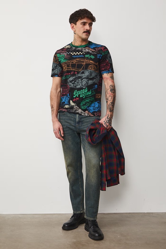 Medicine t-shirt bawełniany RS26-TSM405 czarny RS26