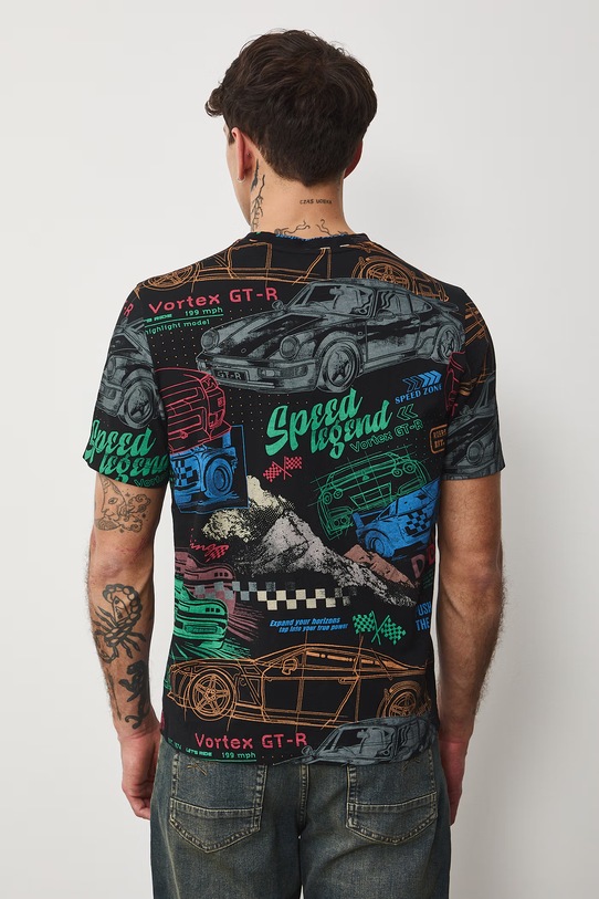 Odzież Medicine t-shirt bawełniany RS26-TSM405 czarny