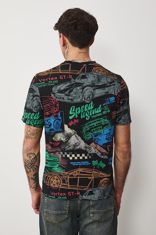 Odzież Medicine t-shirt bawełniany RS26-TSM405 czarny