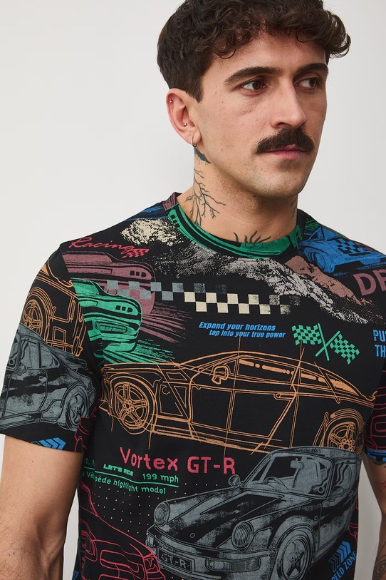 Medicine t-shirt bawełniany czarny RS26-TSM405