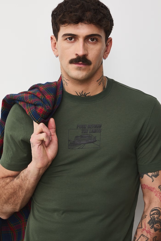 Medicine t-shirt bawełniany zielony RS26-TSM406