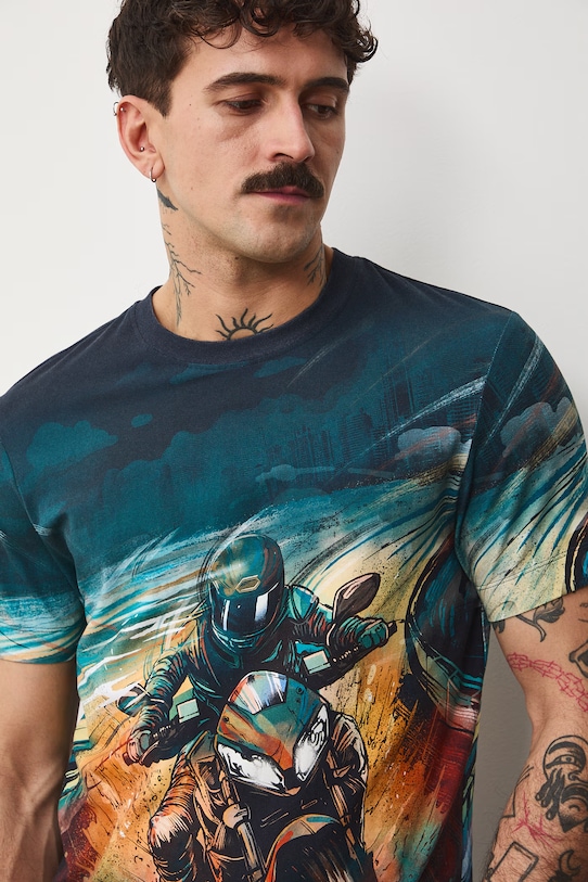 Medicine t-shirt wzorzyste multicolor RS26-TSM407