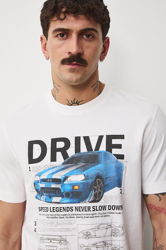 Medicine t-shirt bawełniany biały RS26-TSM409