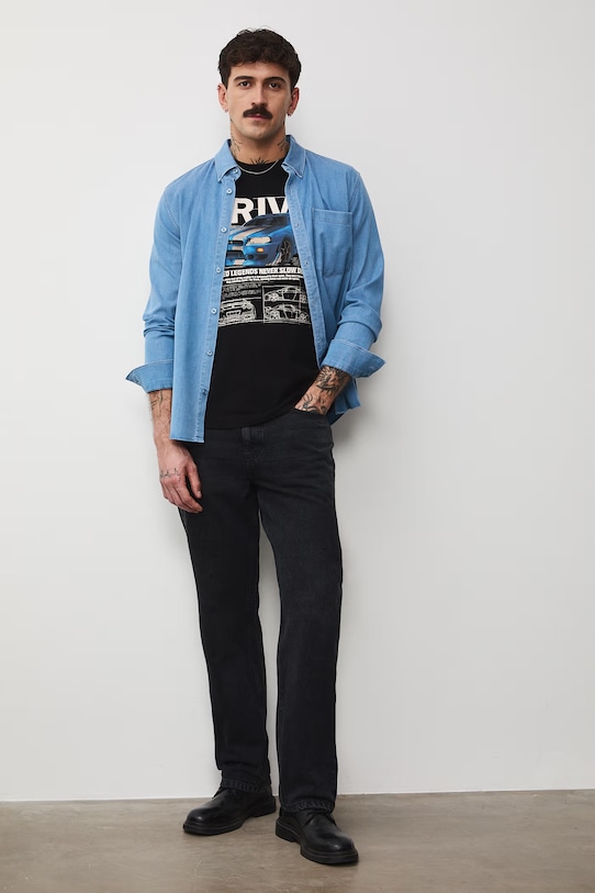 Medicine t-shirt bawełniany RS26-TSM409 czarny RS26