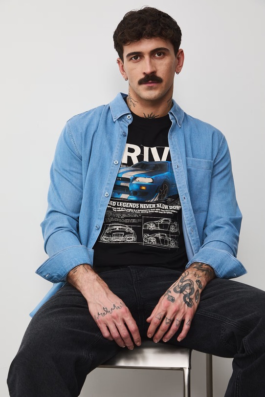 Medicine t-shirt bawełniany czarny RS26-TSM409