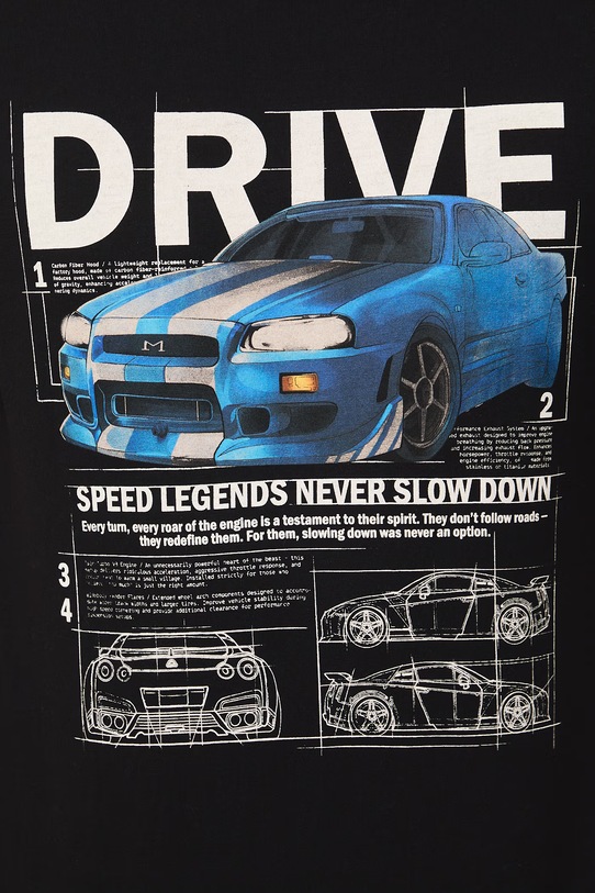 Medicine t-shirt bawełniany RS26-TSM409 czarny