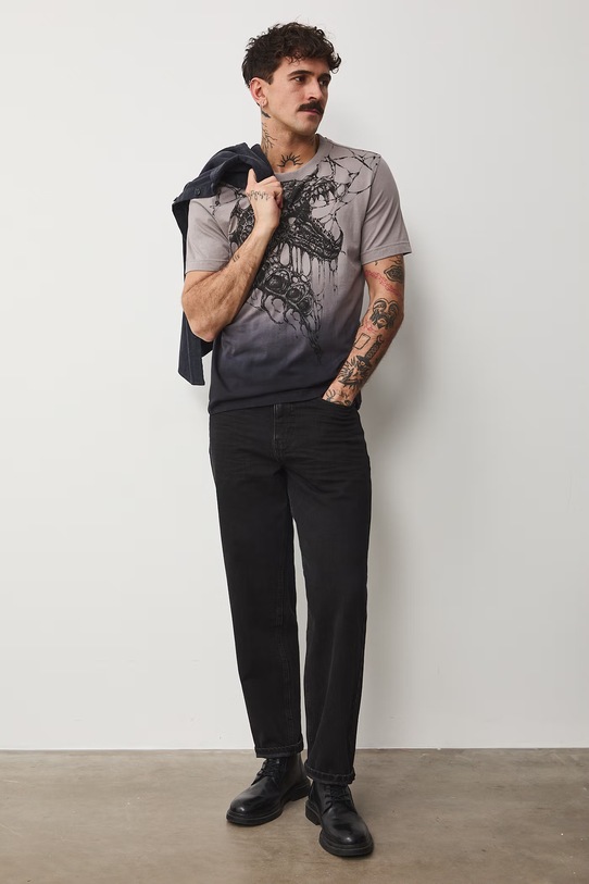 Odzież Medicine t-shirt męski bawełniany RS26-TSM451 szary