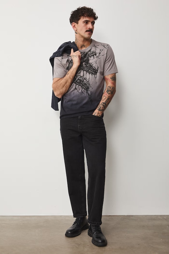 Odzież Medicine t-shirt męski bawełniany RS26-TSM451 szary