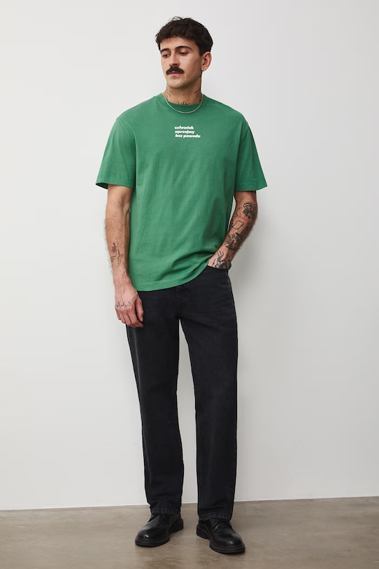 Odzież Medicine t-shirt męski bawełniany RS26-TSM452 zielony