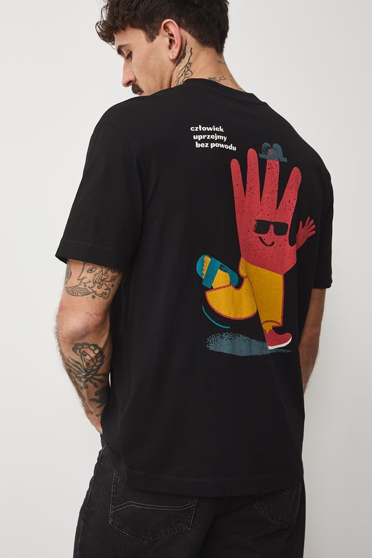 Medicine t-shirt męski bawełniany czarny RS26-TSM452