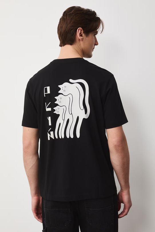 Odzież Medicine t-shirt męski bawełniany RS26-TSM455 czarny