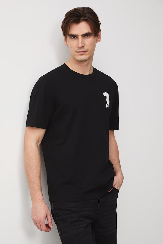 Medicine t-shirt męski bawełniany czarny RS26-TSM455