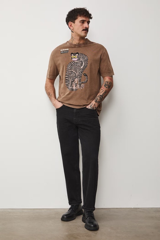 Odzież Medicine t-shirt damski bawełniany RS26-TSM458 brązowy