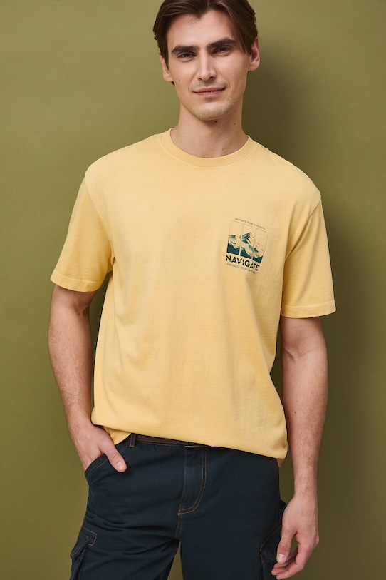 Medicine t-shirt męski bawełniany żółty RS26-TSM506