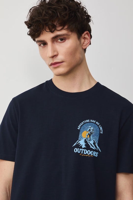 Medicine t-shirt damski bawełniany granatowy RS26-TSM509