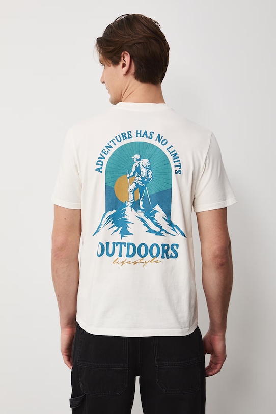 Medicine t-shirt męski bawełniany beżowy RS26-TSM511