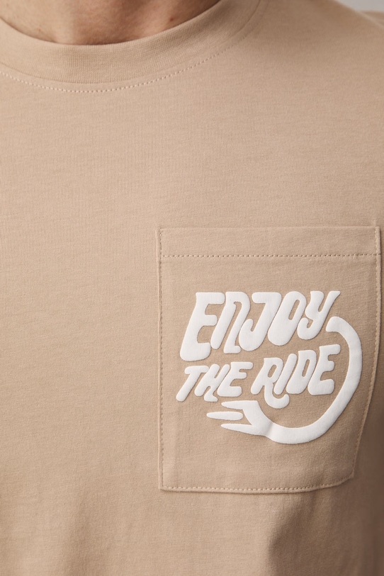 Medicine t-shirt męski bawełniany RS26-TSM512 beżowy