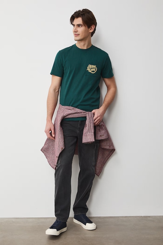 Medicine t-shirt męski bawełniany RS26-TSM512 turkusowy RS26