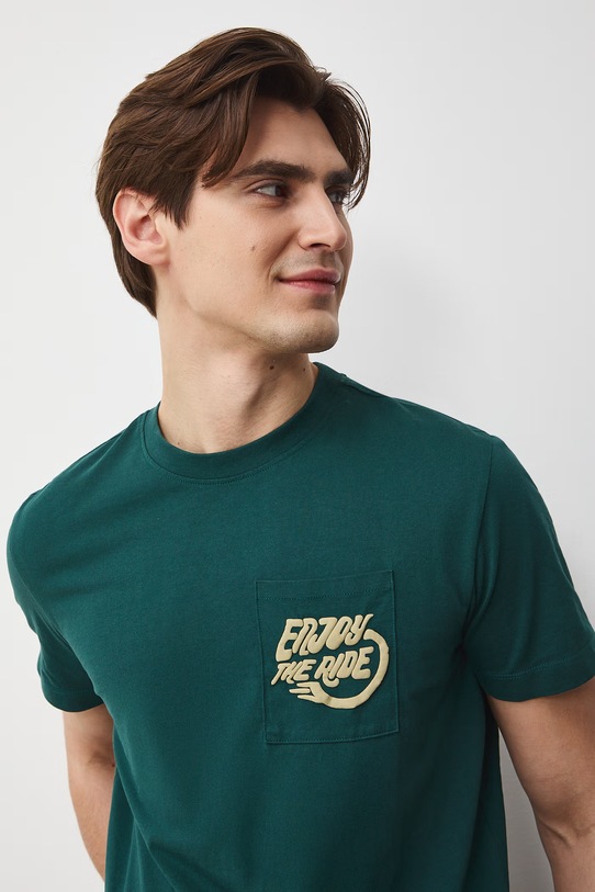 Medicine t-shirt męski bawełniany turkusowy RS26-TSM512