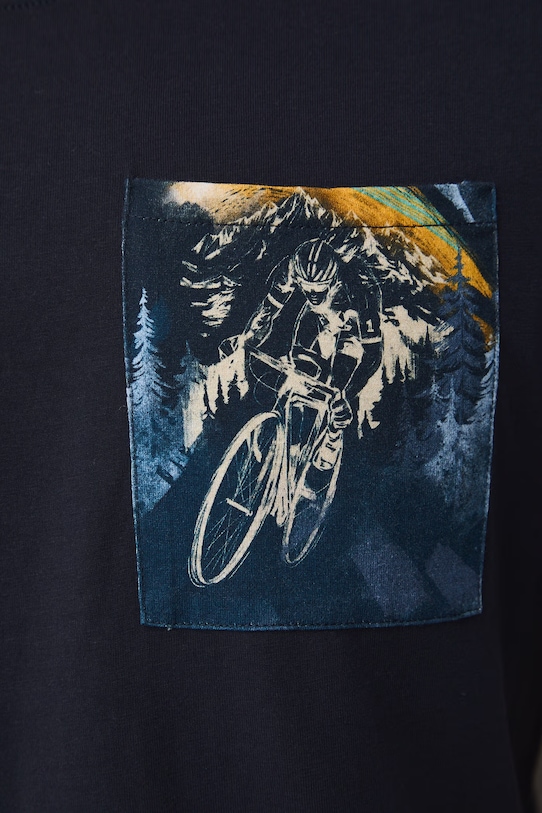 T-shirt męski bawełniany RS26-TSM513 granatowy