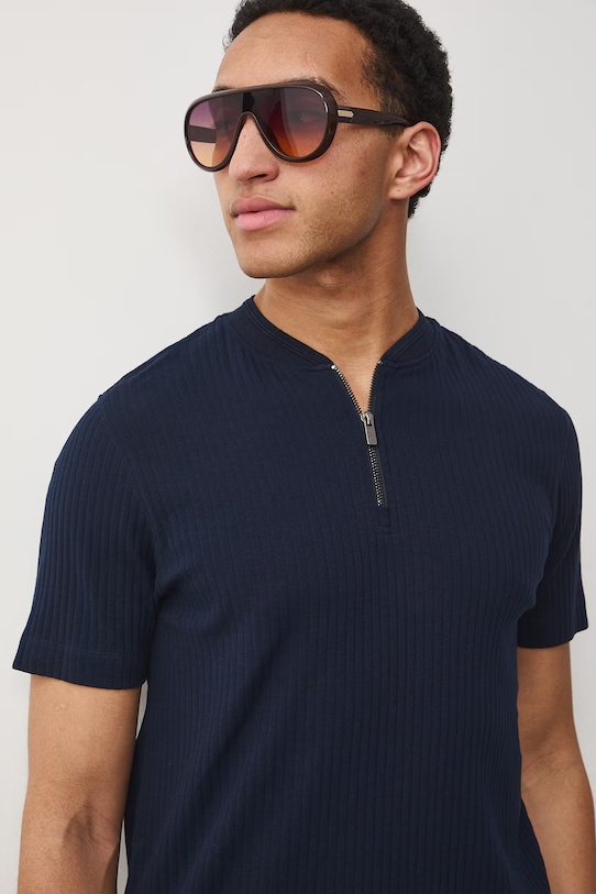 Medicine t-shirt męski bawełniany z elastanem granatowy RS26-TSM600