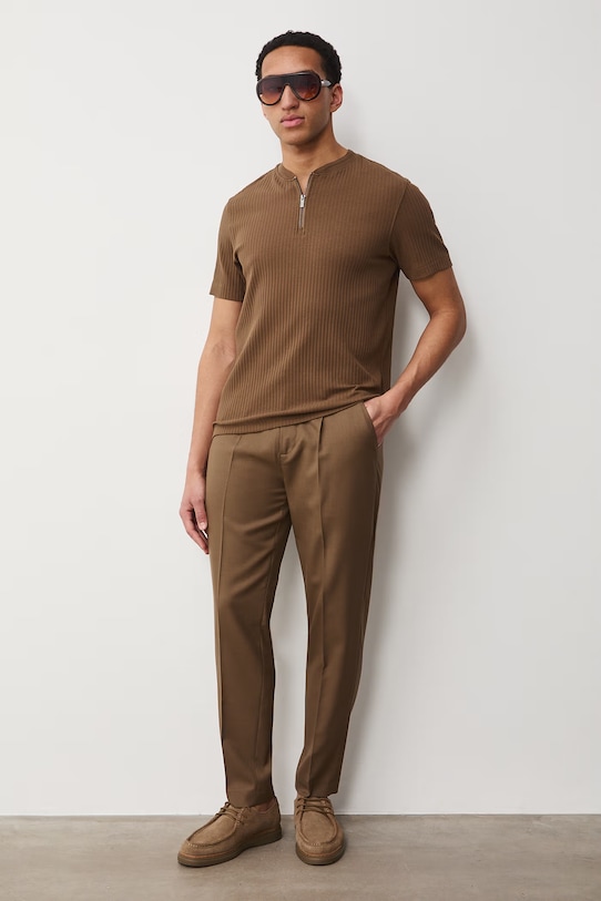 Medicine t-shirt męski bawełniany z elastanem RS26-TSM600 brązowy RS26