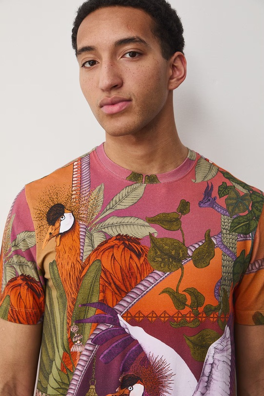 Medicine t-shirt męski bawełniany z elastanem multicolor RS26-TSM651