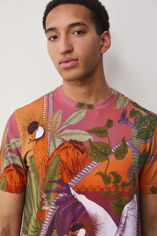 Medicine t-shirt męski bawełniany z elastanem multicolor RS26-TSM651