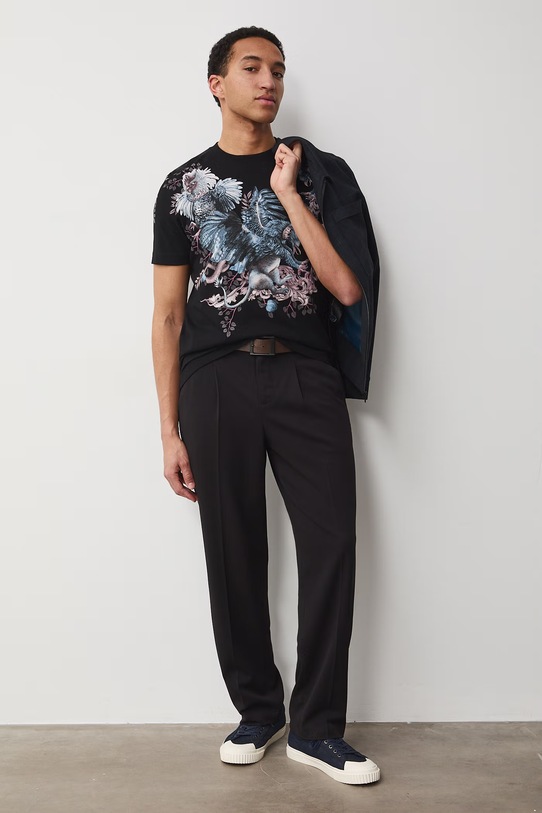 Odzież Medicine t-shirt męski bawełniany RS26-TSM652 czarny