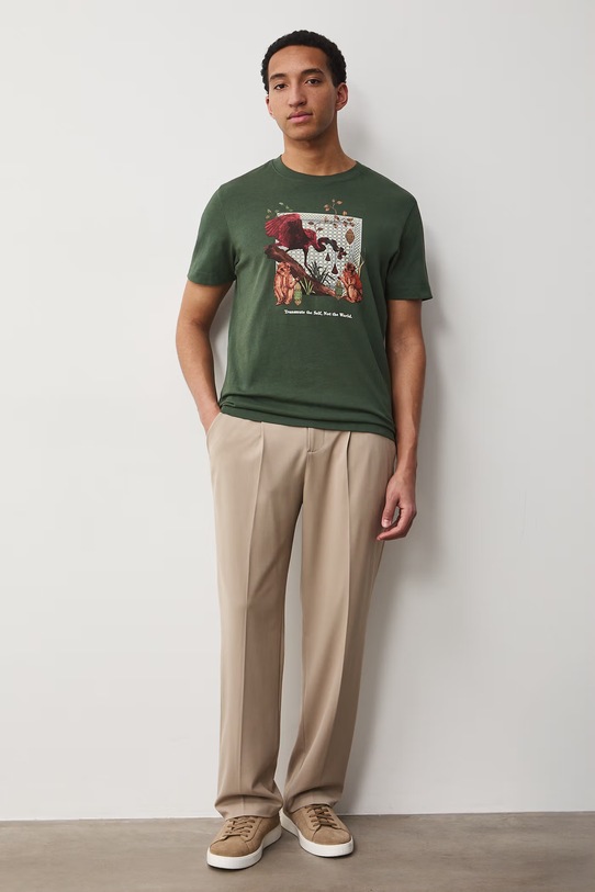 Odzież Medicine t-shirt damski bawełniany RS26-TSM653 zielony