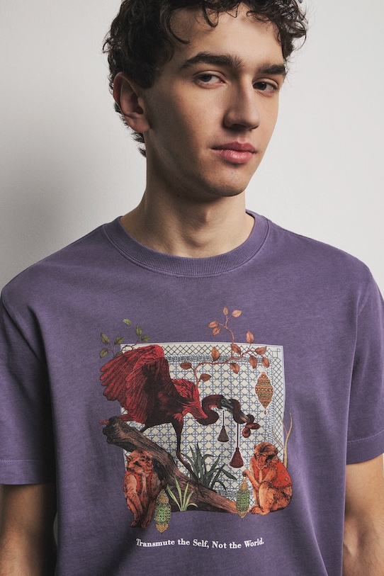 Medicine t-shirt damski bawełniany fioletowy RS26-TSM653