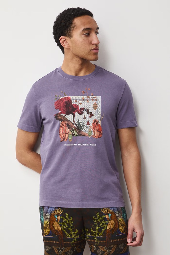 Odzież Medicine t-shirt damski bawełniany RS26-TSM653 fioletowy