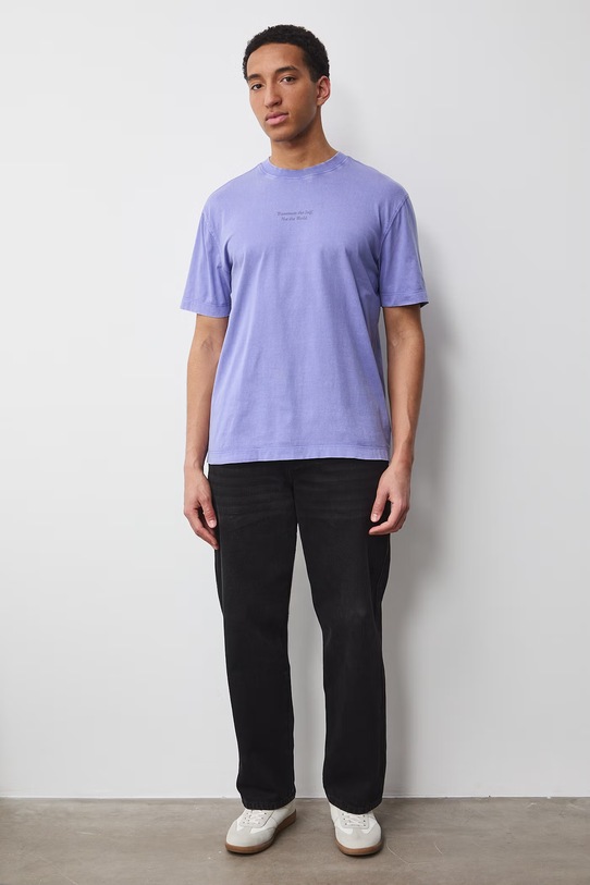 Odzież Medicine t-shirt męski bawełniany RS26-TSM654 fioletowy