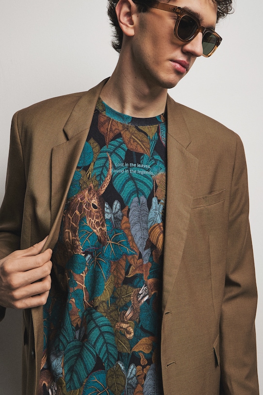 Medicine t-shirt męski bawełniany z elastanem multicolor RS26-TSM655