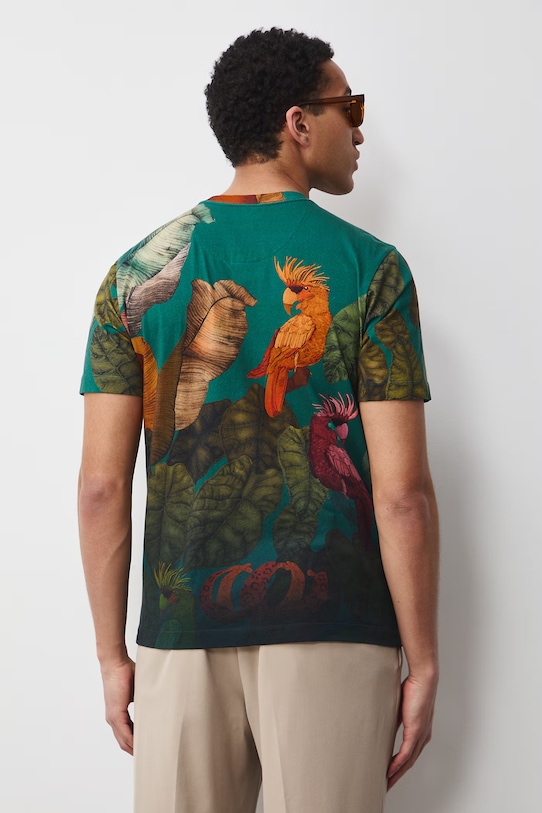 Medicine t-shirt męski bawełniany z elastanem multicolor RS26-TSM656