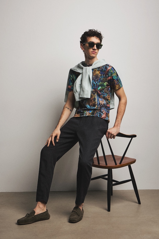 Medicine t-shirt męski bawełniany z elastanem multicolor RS26-TSM658