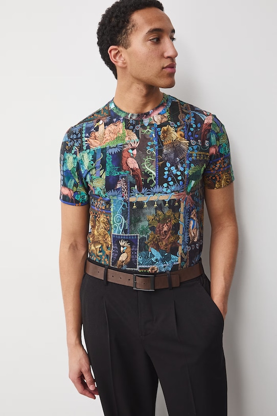 Medicine t-shirt męski bawełniany z elastanem RS26-TSM658 multicolor RS26