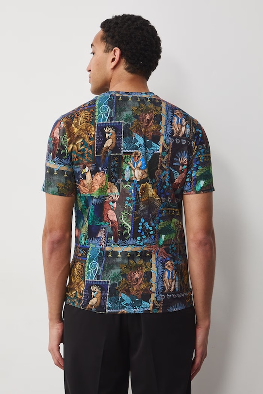 Medicine t-shirt męski bawełniany z elastanem multicolor RS26-TSM658