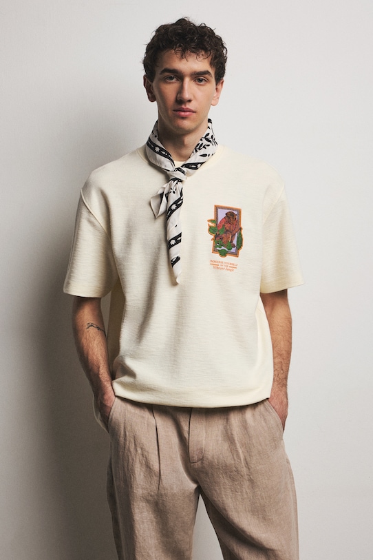 Medicine t-shirt męski beżowy RS26-TSM659