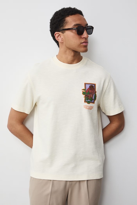 Odzież Medicine t-shirt męski RS26-TSM659 beżowy