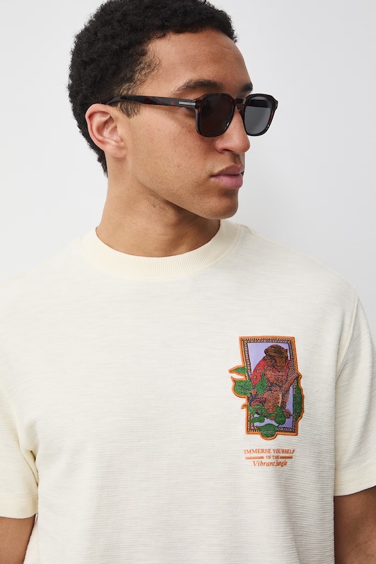 Medicine t-shirt męski RS26-TSM659 beżowy