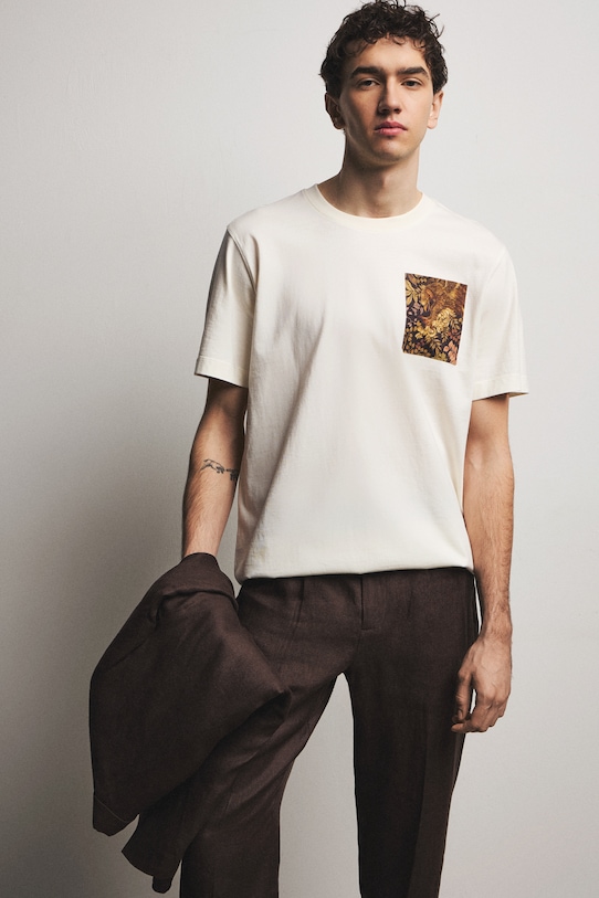 Medicine t-shirt męski bawełniany beżowy RS26-TSM661