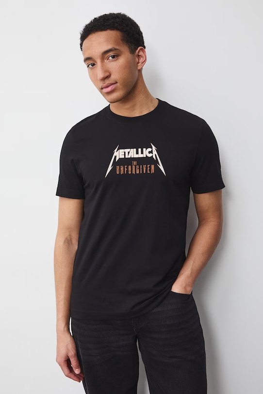 Odzież Medicine t-shirt męski bawełniany RS26-TSM676 czarny